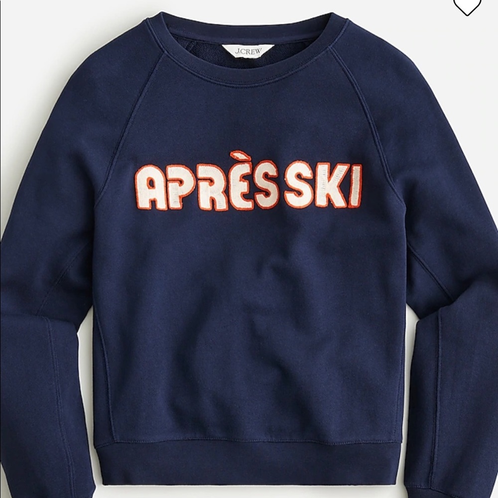 Apres Ski Pullover crew neck sweatshirt J Crew